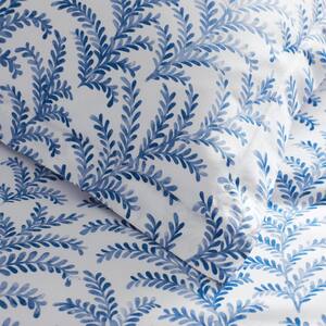 Legends Luxury Lola's Fern Sateen Blue Cotton King Sheet Set