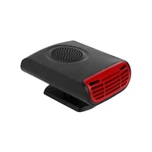 150W 12V Portable Forced Air Car Heater & Defroster with Heating & Cooling Fan, Plugs into Cigarette Lighter, Black