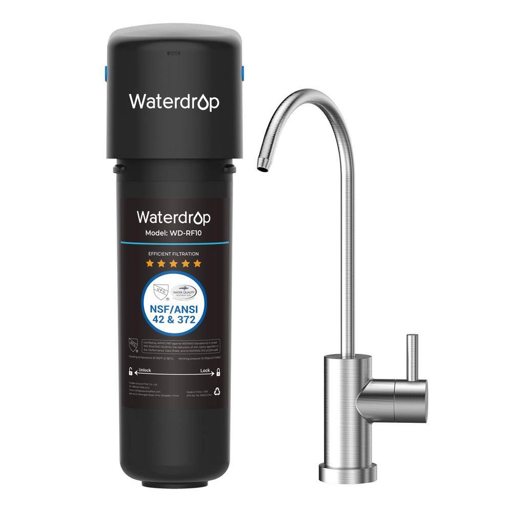 Waterdrop 10UB Under Sink Water Filtration System, NSF/ANSI 42 Certified, Black