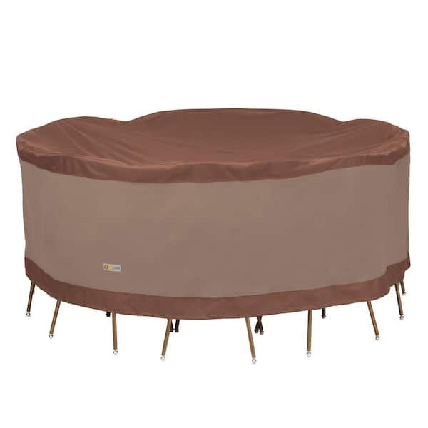 Classic Accessories Duck Covers Ultimate 96 in. Dia x 29 in. H Round Table and Chair Set Cover
