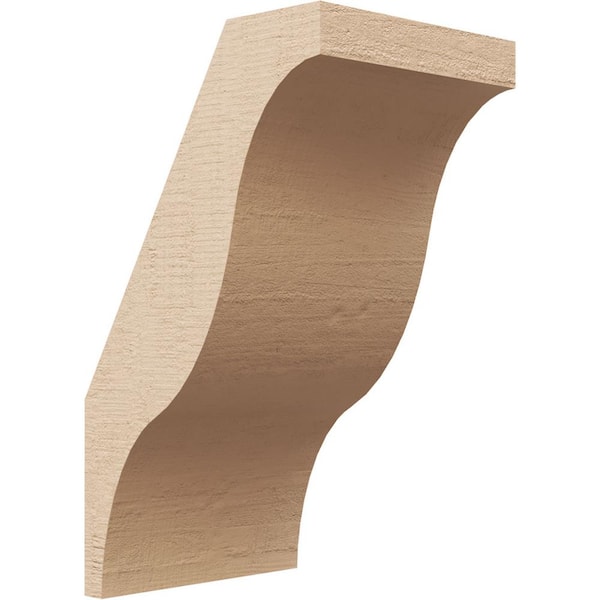Ekena Millwork 5 in. x 10 in. x 6 in. Funston Rough Cedar Woodgrain Timberthane Polyurethane Knee Brace, Primed