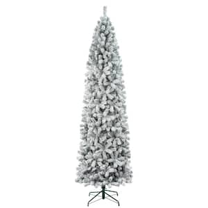 First Traditions 9 ft. Acacia Flocked Artificial Christmas Tree