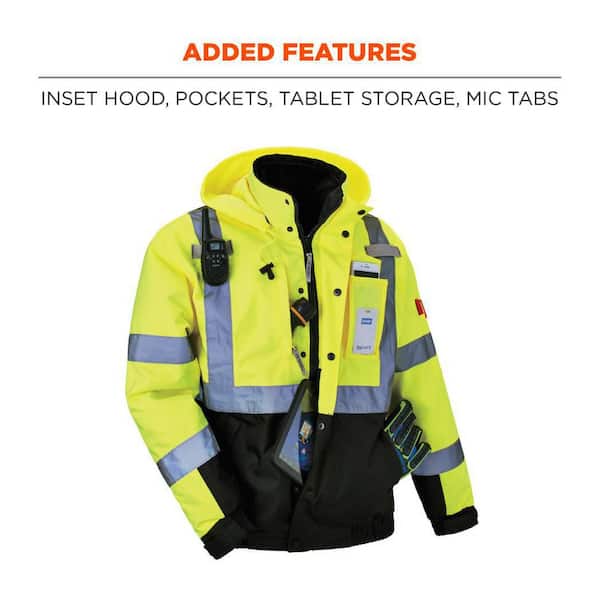 High Visibility Rain Jacket Class Reflective Bomber Jacket