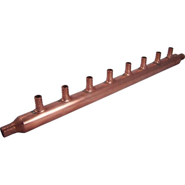 SharkBite 3/4 in. PEX Barb x 1/2 in. Barb Copper 8-Port Open Manifold Fitting