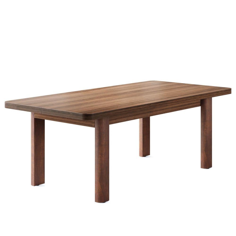 Perry 63 in. Modern Brown Wood Home Office Executive Desk Large Computer Table Solid Wood Legs Study Writing Workstation price history on PriceWatchPro