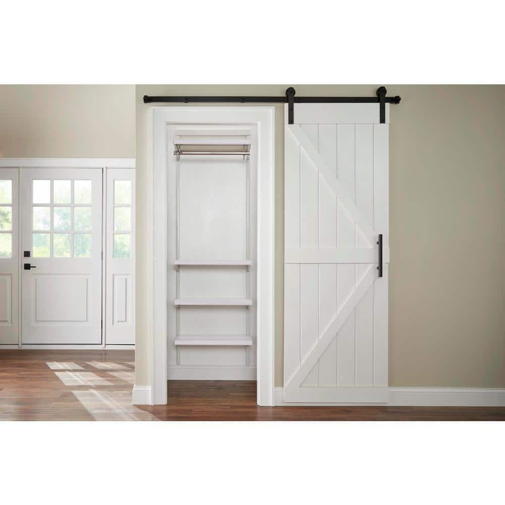 Everbilt Genevieve 2 ft. White Adjustable Closet Organizer Short