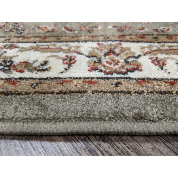 Como Sage 5 ft. x 8 ft. Traditional Oriental Scroll Area Rug