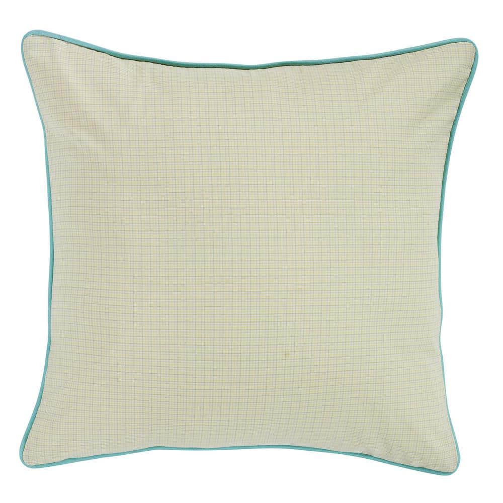 Heritage Balloon Embroidery Cotton Throw Pillow 18" x 18"