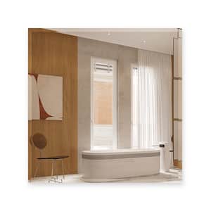 30 in. W x 30 in. H Frameless Square Beveled Edge Bathroom Vanity Mirror
