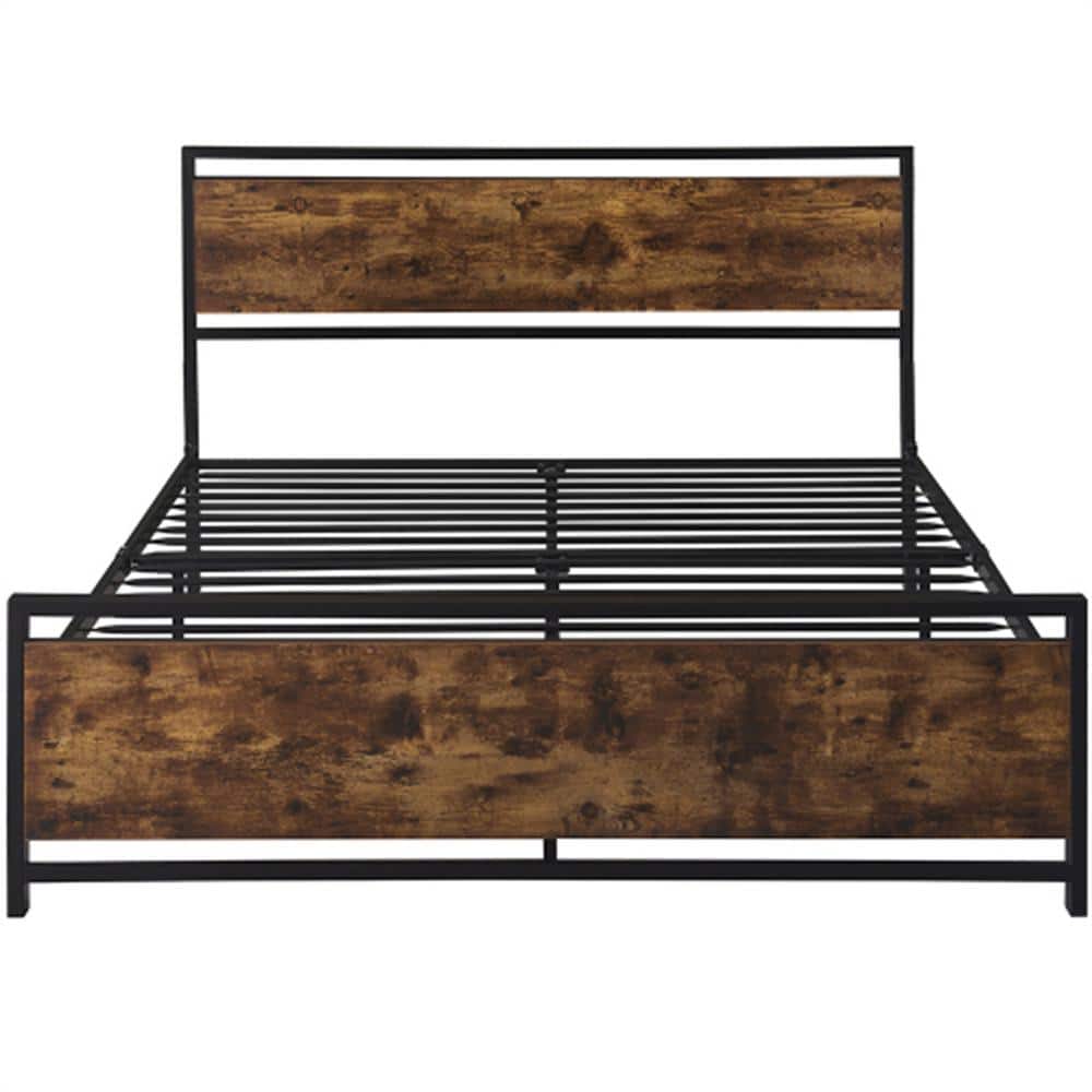 ZIRUWU Bed Frame Full Size Metal Platform Bed Frame with