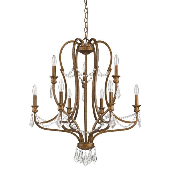 Acclaim Lighting Gianna 9-Light Indoor Chandelier with Crystal in Russet