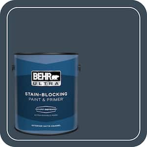 1 gal. #BXC-26 New Navy Blue Extra Durable Satin Enamel Interior Paint & Primer
