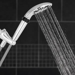 5-Spray 5 in. Single Wall Mount Handheld Shower Head in Chrome