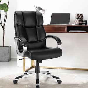 Black Executive High Back Big and Tall Leather Adjustable Computer Desk Chair