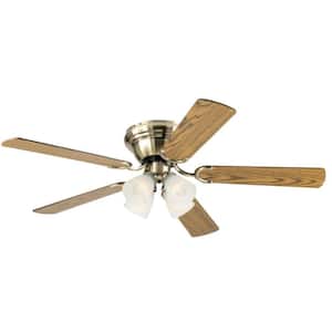 Contempra IV 52 in. LED Antique Brass Ceiling Fan with Light Kit