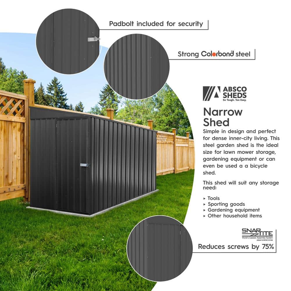 Durango 5' x 10' Gray Metal Bike Shed Kit