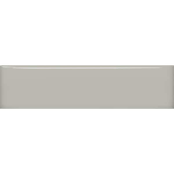 Daltile Restore Ash Gray 2 in. x 8 in. Glossy Ceramic Wall Tile