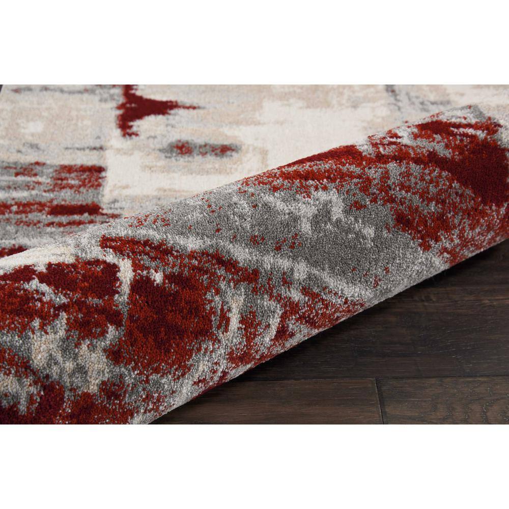 Ivory Abstract Elegance 5' x 7' Power Loomed Synthetic Rug