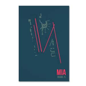 22 in. x 32 in. "MIA Airport Layout" by 08 Left Canvas Wall Art