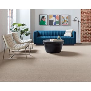 Beyond Cozy - Soft-Beige 12 ft. 39 oz. Triexta Pattern Installed Carpet