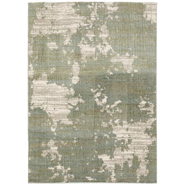 Home Decorators Collection Samara Green 8 ft. x 10 ft. Abstract Shag Area Rug