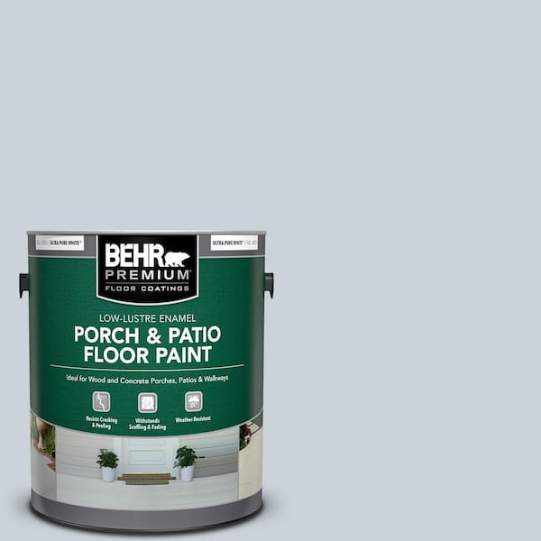 BEHR PREMIUM 1 gal. #N480-1 Light Drizzle Low-Lustre Enamel Interior/Exterior Porch and Patio Floor Paint