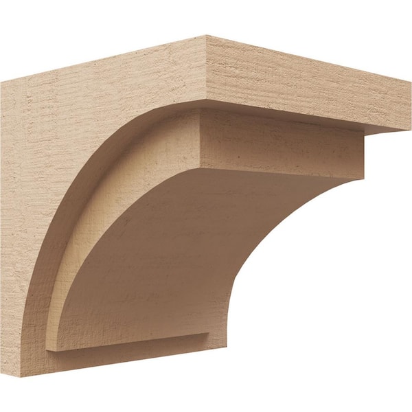 Ekena Millwork 10 in. x 10 in. x 10 in. Wide Rivera Rough Cedar Woodgrain TimberThane Corbel, Primed Tan