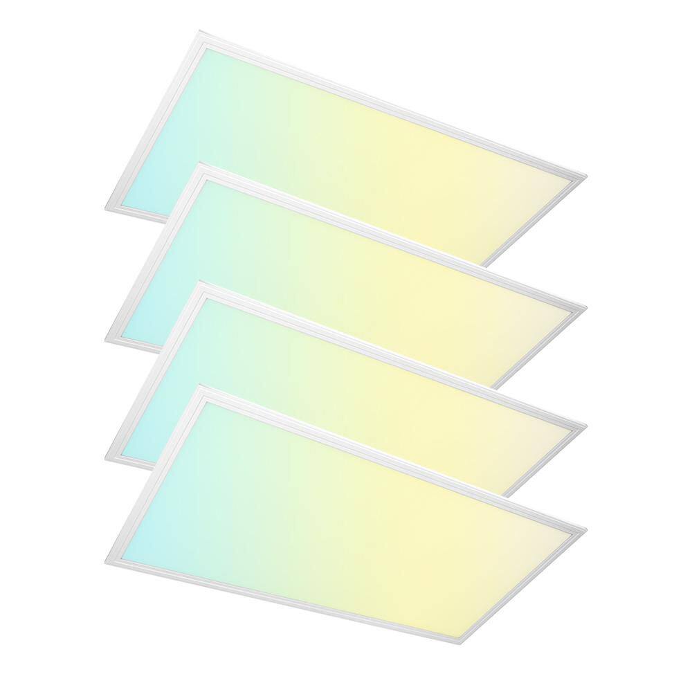 2ft. x 4ft. 200-Watt Equivalent Adjustable Lumens, CCT Integrated LED Panel Light with Emergency Battery Backup 4-Pack price history on PriceWatchPro