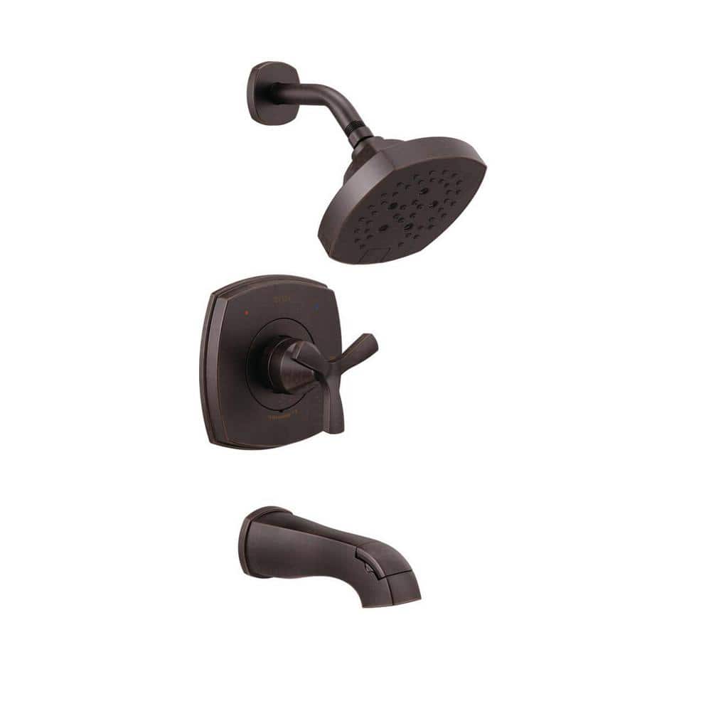 Delta Stryke 1-Handle Wall Mount 5-Spray Tub and Shower Faucet Trim Kit in Venetian Bronze (Valve Not Included) -  T144766-RB