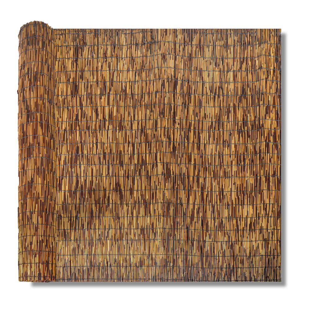 16.4 ft x 4 ft Brown Bamboo Reed Privacy Screen Fence
