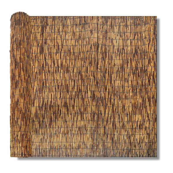 Trademark Innovations Bamboo Reed Privacy Screen Garden Fence for Porch, Patio and Balcony 16.4 ft. x 4 ft. (Brown)