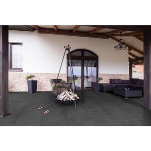 Montauk Black 16 in. x 16 in. Honed Slate Floor and Wall Tile 8.9 sq. ft./Case