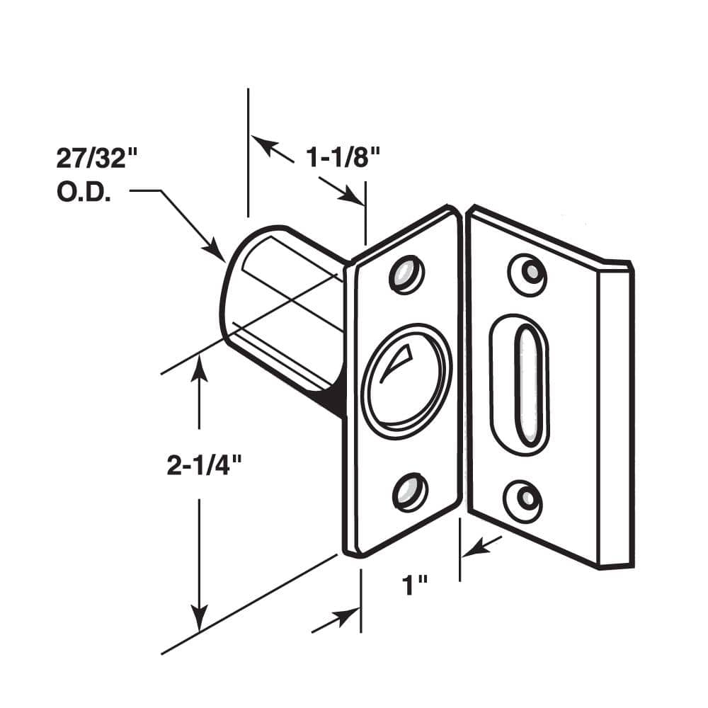 Large Brass Plated Magnetic Bullet Catch with Strike