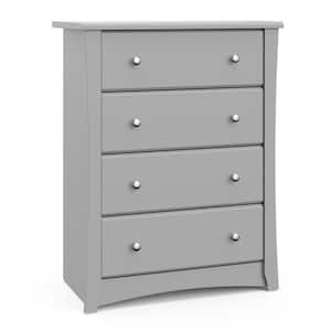4-Drawer Crescent Pebble Gray Dresser