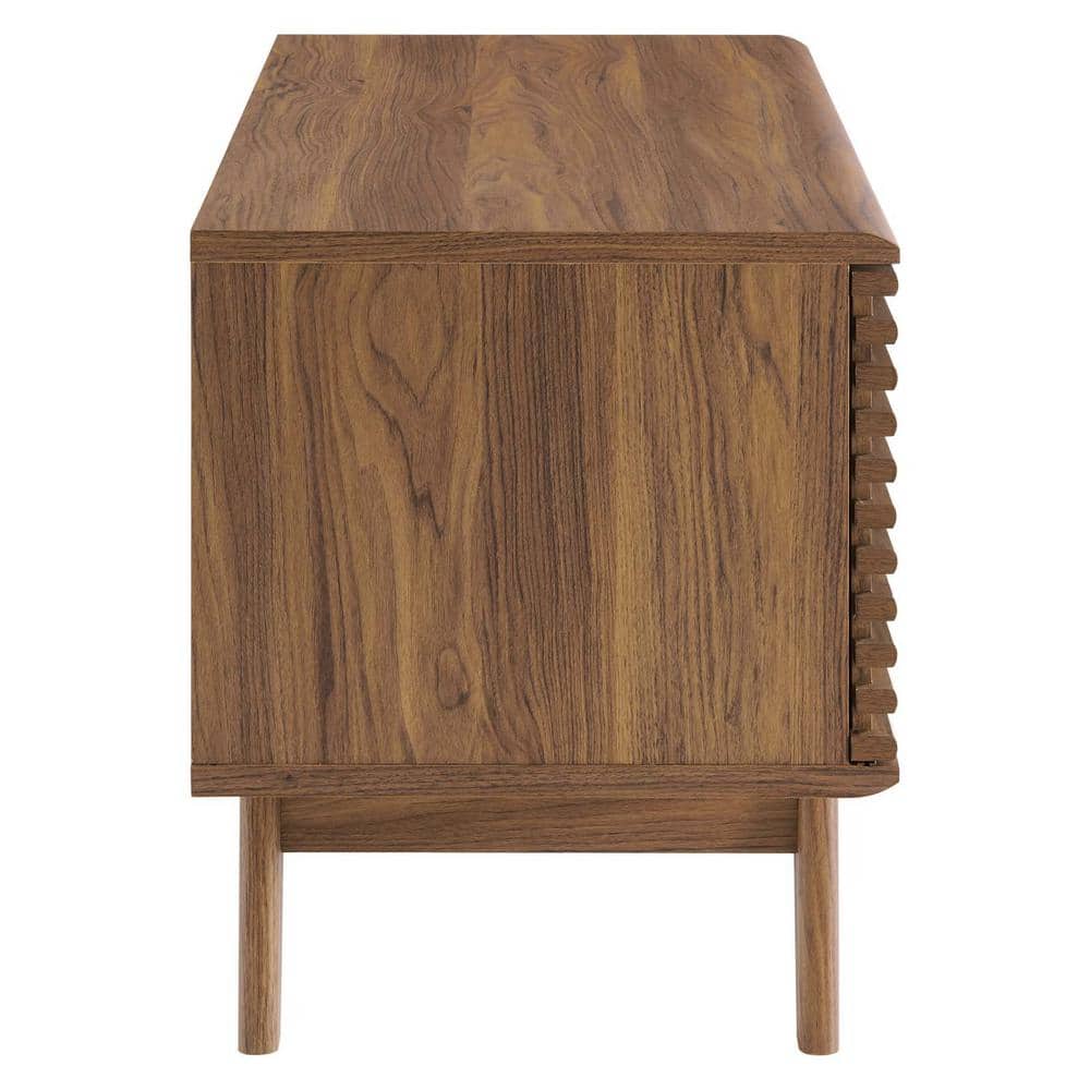 Walnut Mid-Century Modern Vinyl Record Display Stand