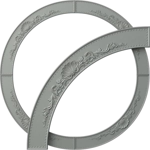 Ekena Millwork 78-1/8 in. Shell Ceiling Ring (1/4 of Complete Circle)