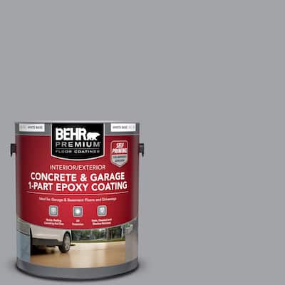 1 gal. #N530-4 Power Gray Self-Priming 1-Part Epoxy Satin Interior/Exterior Concrete and Garage Floor Paint