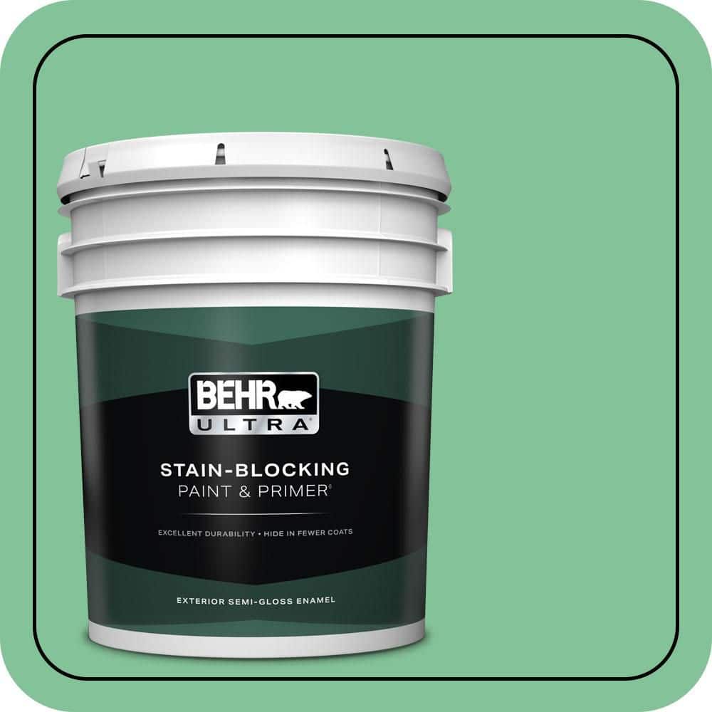 5 gal. #P410-4 Willow Hedge Semi-Gloss Enamel Exterior Paint & Primer price history on PriceWatchPro