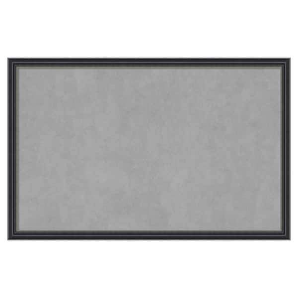 Amanti Art Stylish Black 34 in. x 22 in Framed Magnetic Board