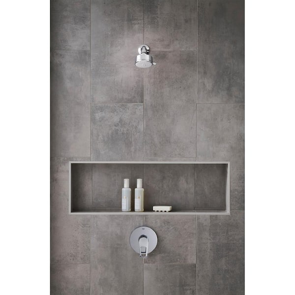 BauLoop 1-Handle Wall Mount Pressure Balance Valve Trim Kit in StarLight Chrome with Cartridge (Valve Not Included)