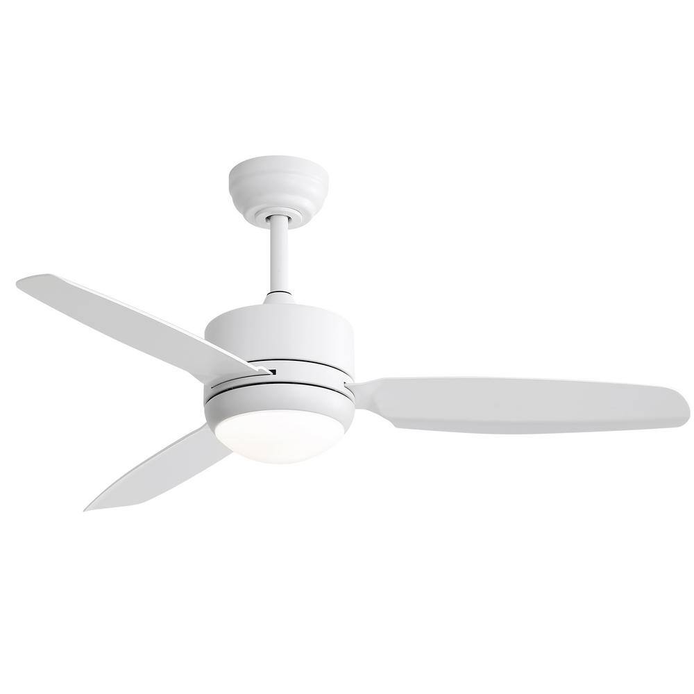 46 in.White Indoor New Design Ceiling Fan with Lights 3-ABS Blades 6-speed 