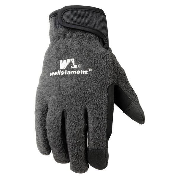 Wells Lamont Men's Insulated, Fleece-Back Cold Weather Gloves with Touch Screen Capability, Large