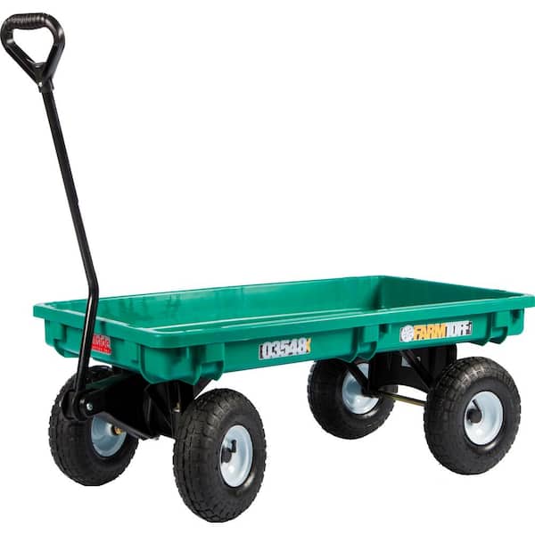 Unbranded Green Garden Wagon With Flat Free Tires