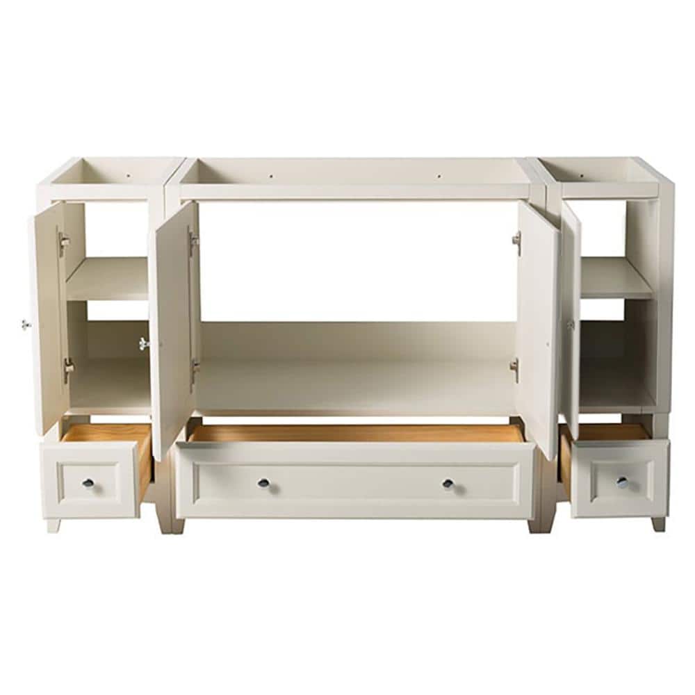 Antique White 59'' Engineered Wood Traditional Bathroom Vanity Cabinet