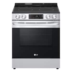 30 in. 6.3 cu. ft. Single Oven Slide-In Electric Range with 5-Elements in Stainless Steel
