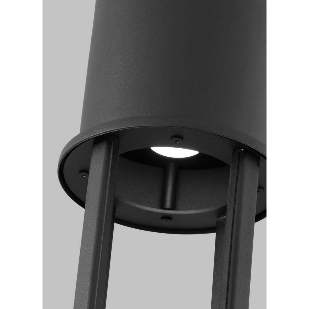 Union Modern Black LED Outdoor Post Lantern, Alexa Compatible
