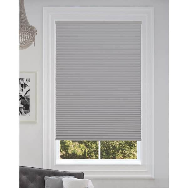 BlindsAvenue Gray Sheen Cordless Blackout Cellular Honeycomb Shade, 9/16  in. Single Cell, 69.5 in. W x 72 in. H 2G021-7269B - The Home Depot