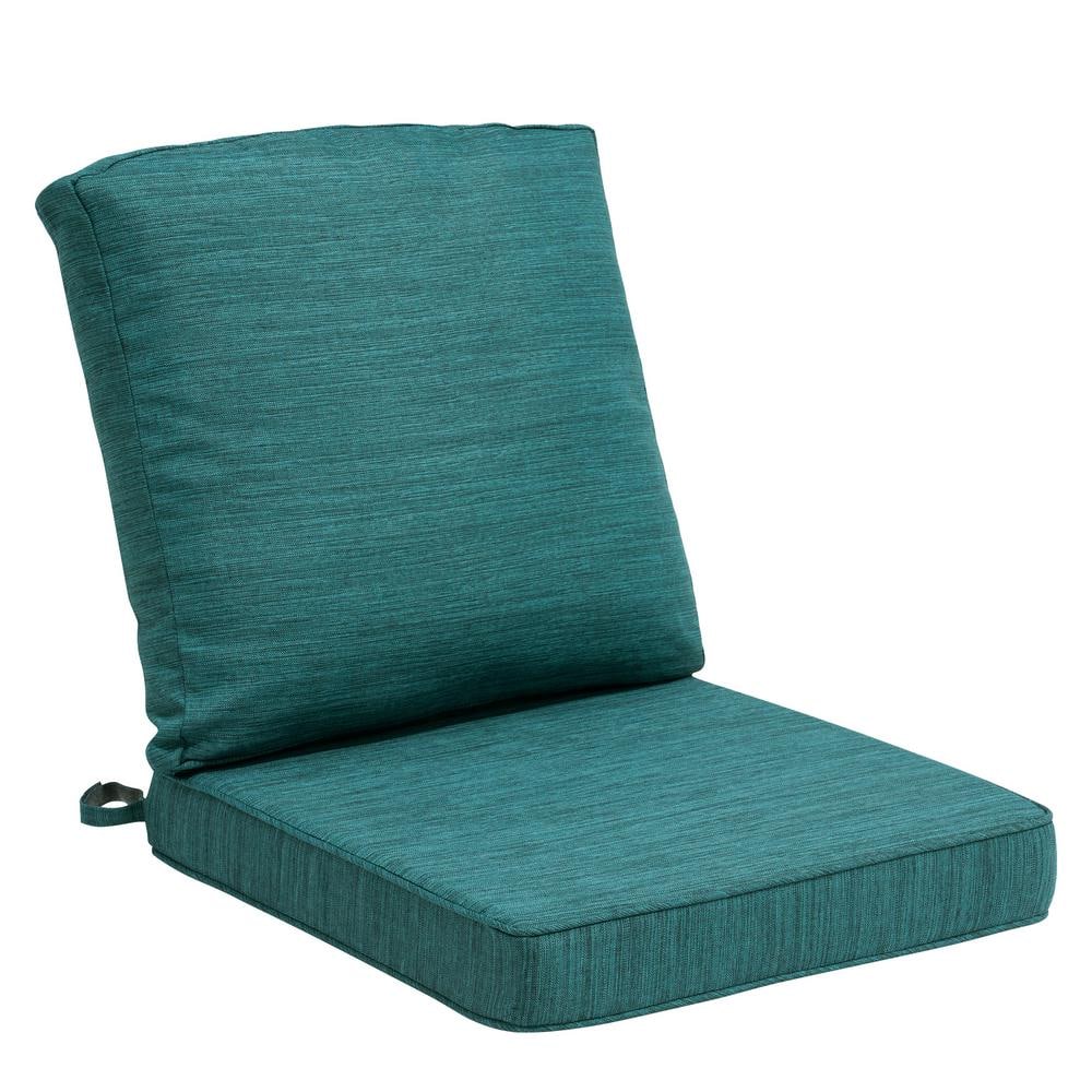 22 in. x 21 in. 1-Piece Deep Seat Outdoor Adirondack Chair Cushion Set in G