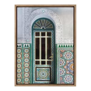 Sylvie Morocco Essaouira Door by Golie Framed Canvas Culture Art Print 24 in. x 18 in .