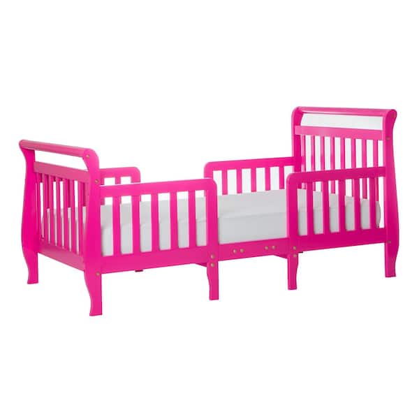 Dream On Me Emma Fuschia Pink Toddler Sleigh Bed